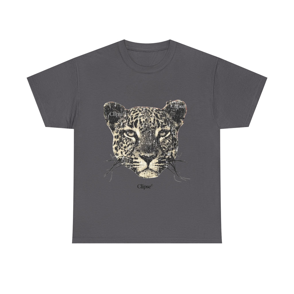 Leopard Face Graphic Tee — Vintage Animal Print T-Shirt