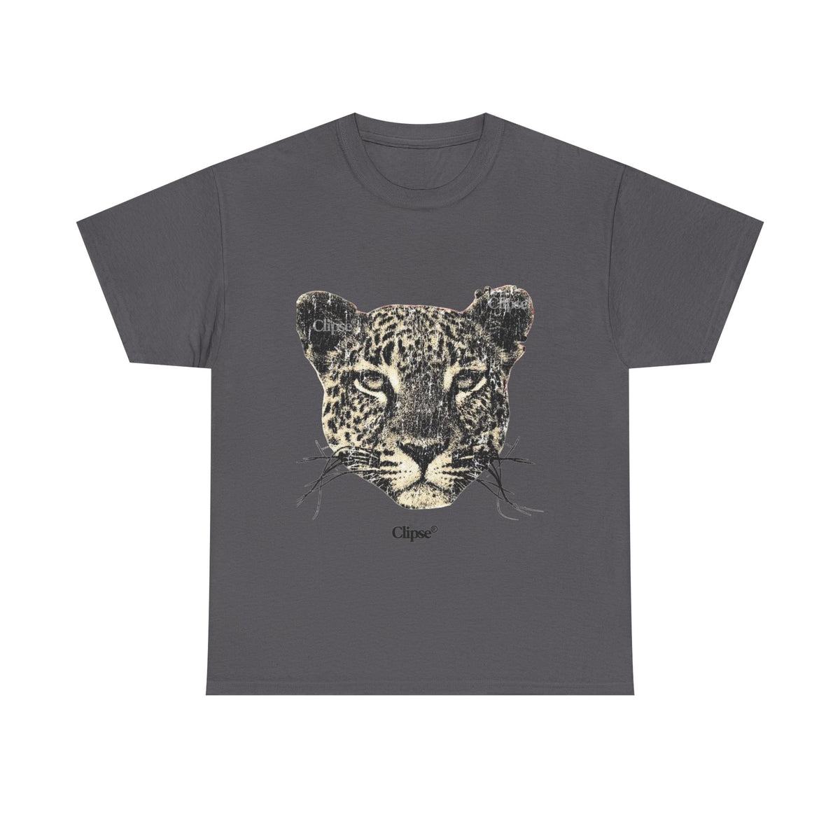 Leopard Face Graphic Tee — Vintage Animal Print T-Shirt