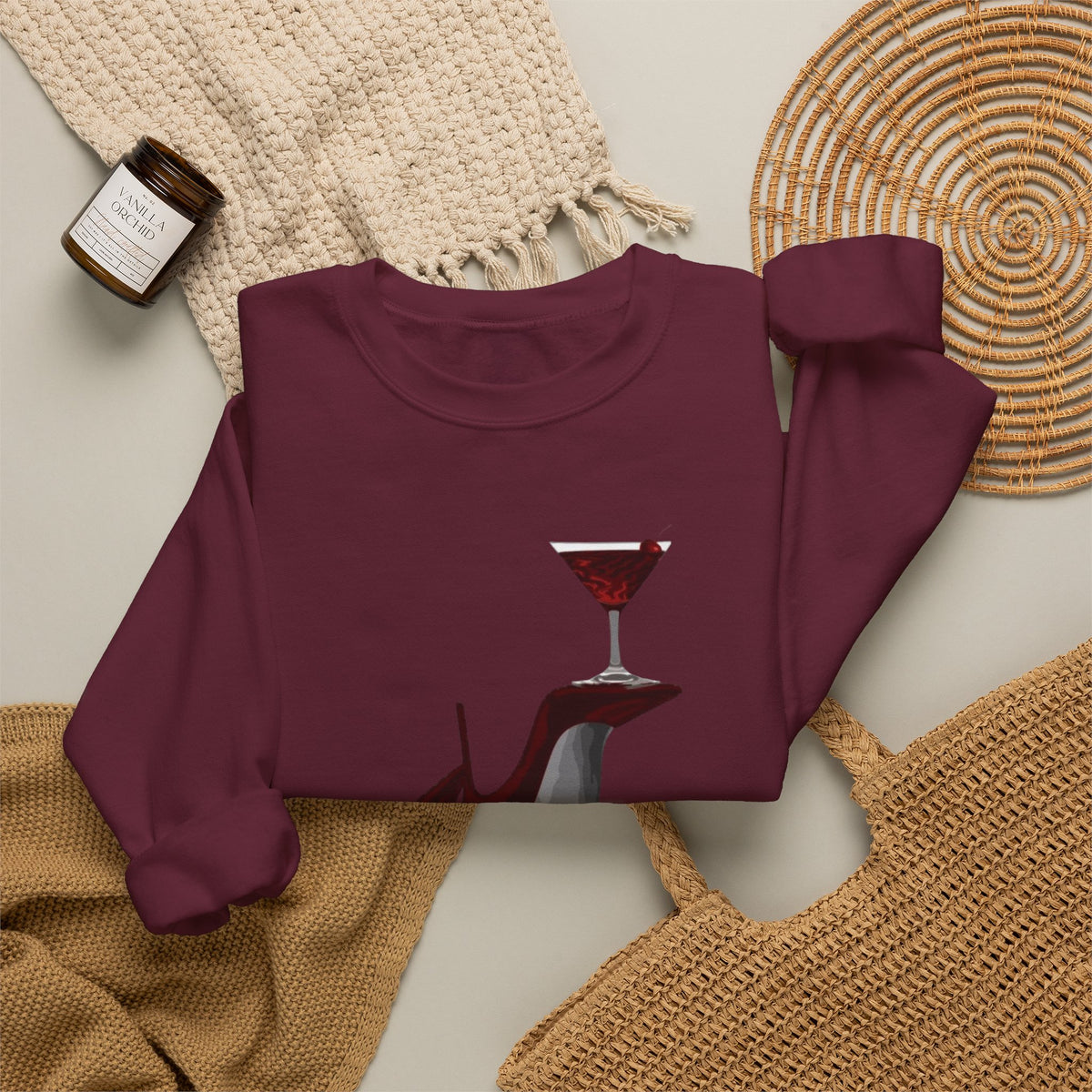 Wolf Spirit Crewneck Sweatshirt — Night Forest Wolf Graphic