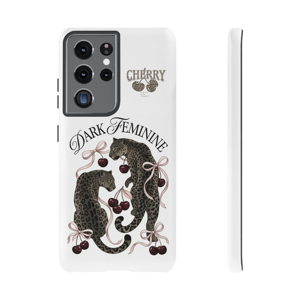 Dark Feminine Cherry Leopard Phone Case