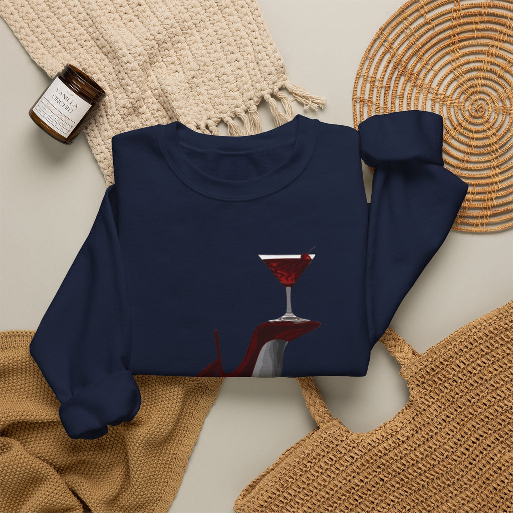 Wolf Spirit Crewneck Sweatshirt — Night Forest Wolf Graphic