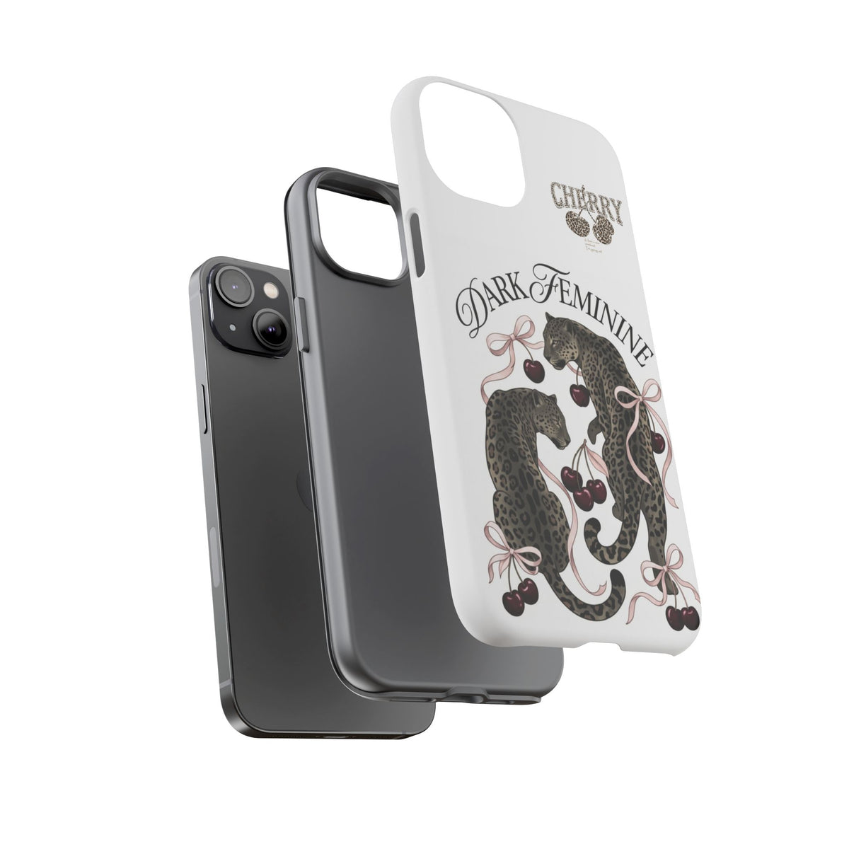 Dark Feminine Cherry Leopard Phone Case