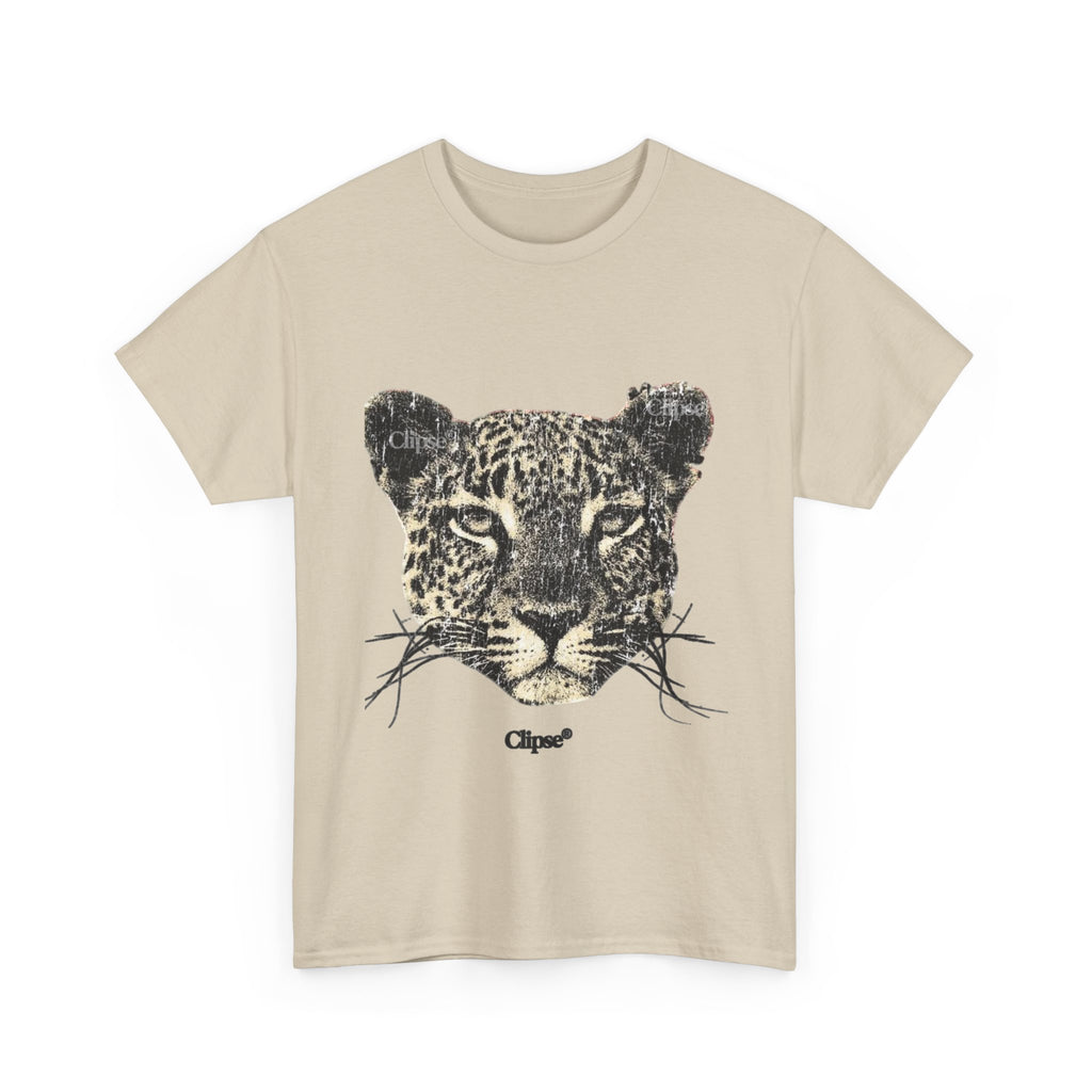 Leopard Face Graphic Tee — Vintage Animal Print T-Shirt