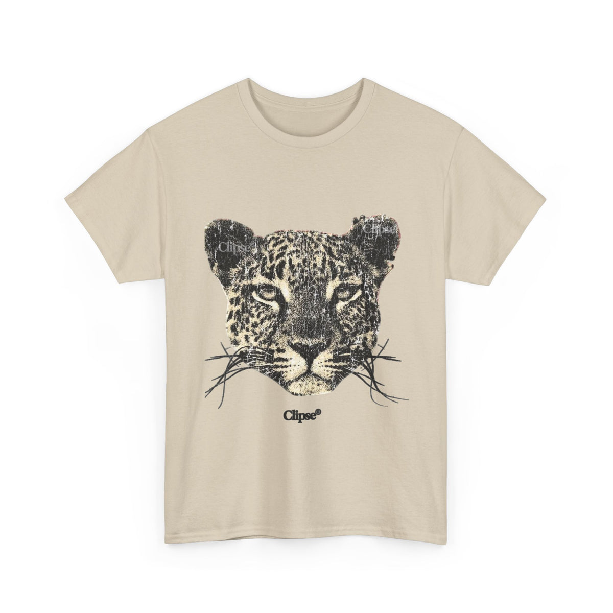 Leopard Face Graphic Tee — Vintage Animal Print T-Shirt