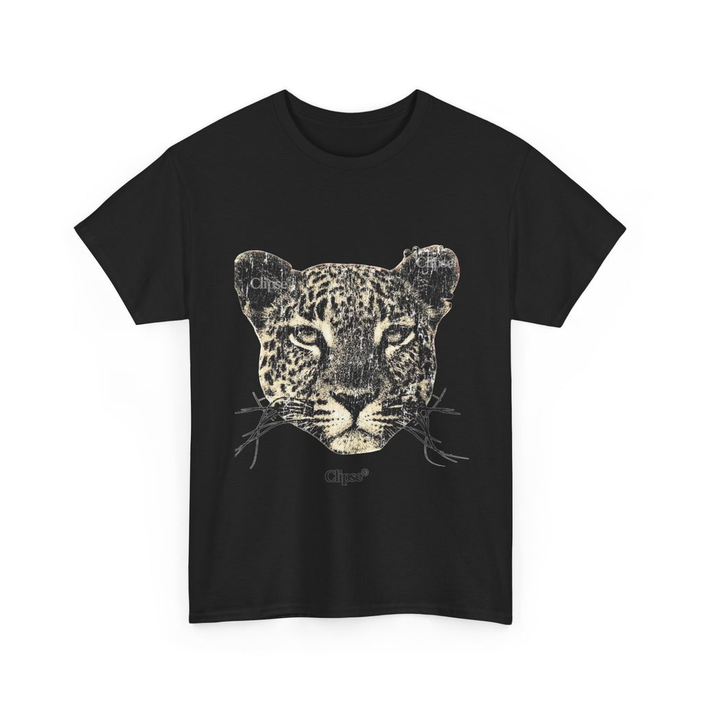 Leopard Face Graphic Tee — Vintage Animal Print T-Shirt