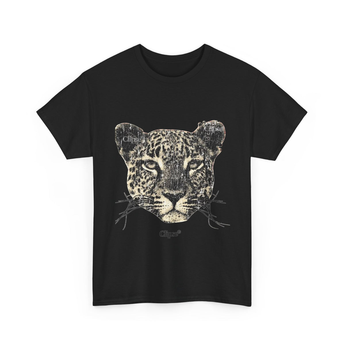 Leopard Face Graphic Tee — Vintage Animal Print T-Shirt