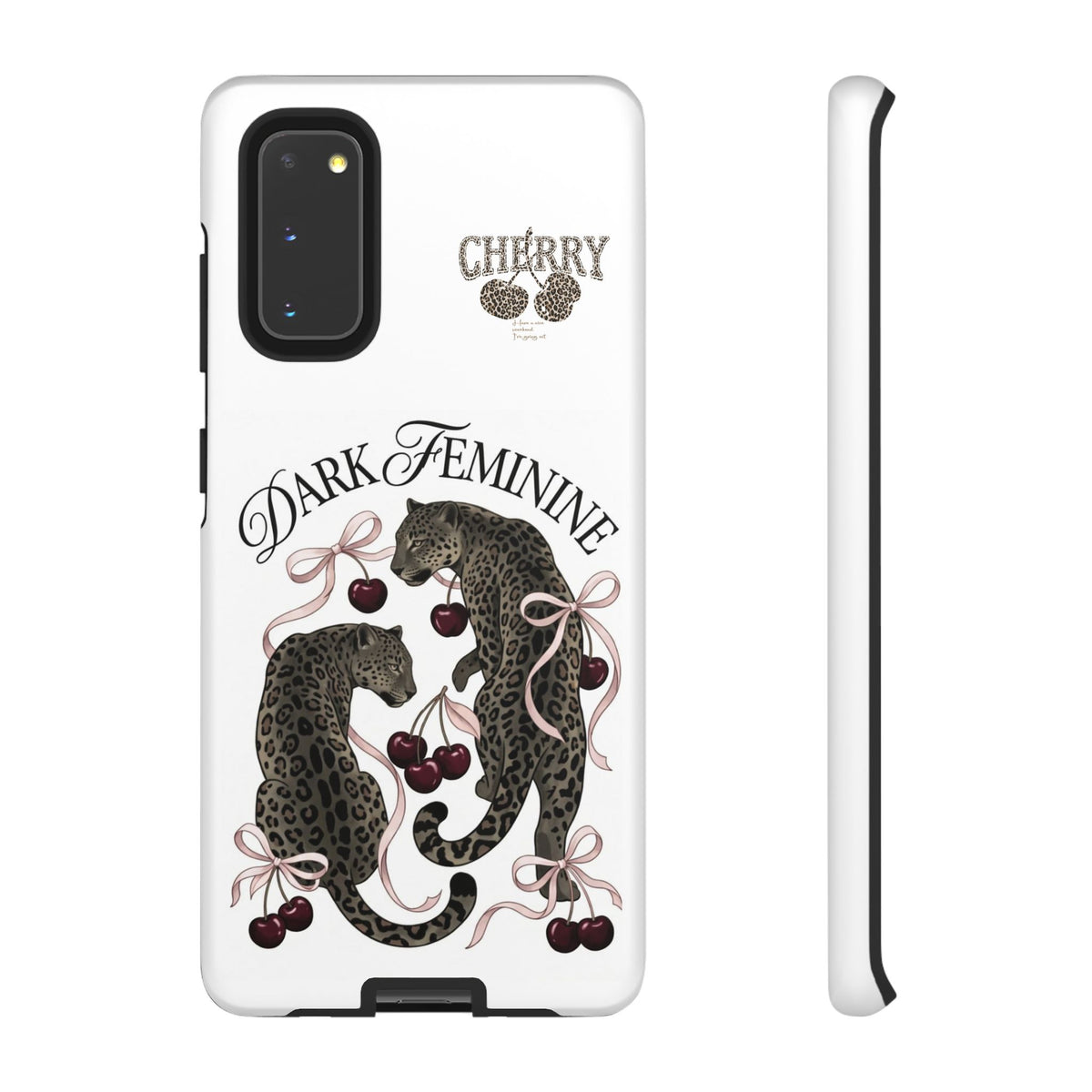 Dark Feminine Cherry Leopard Phone Case