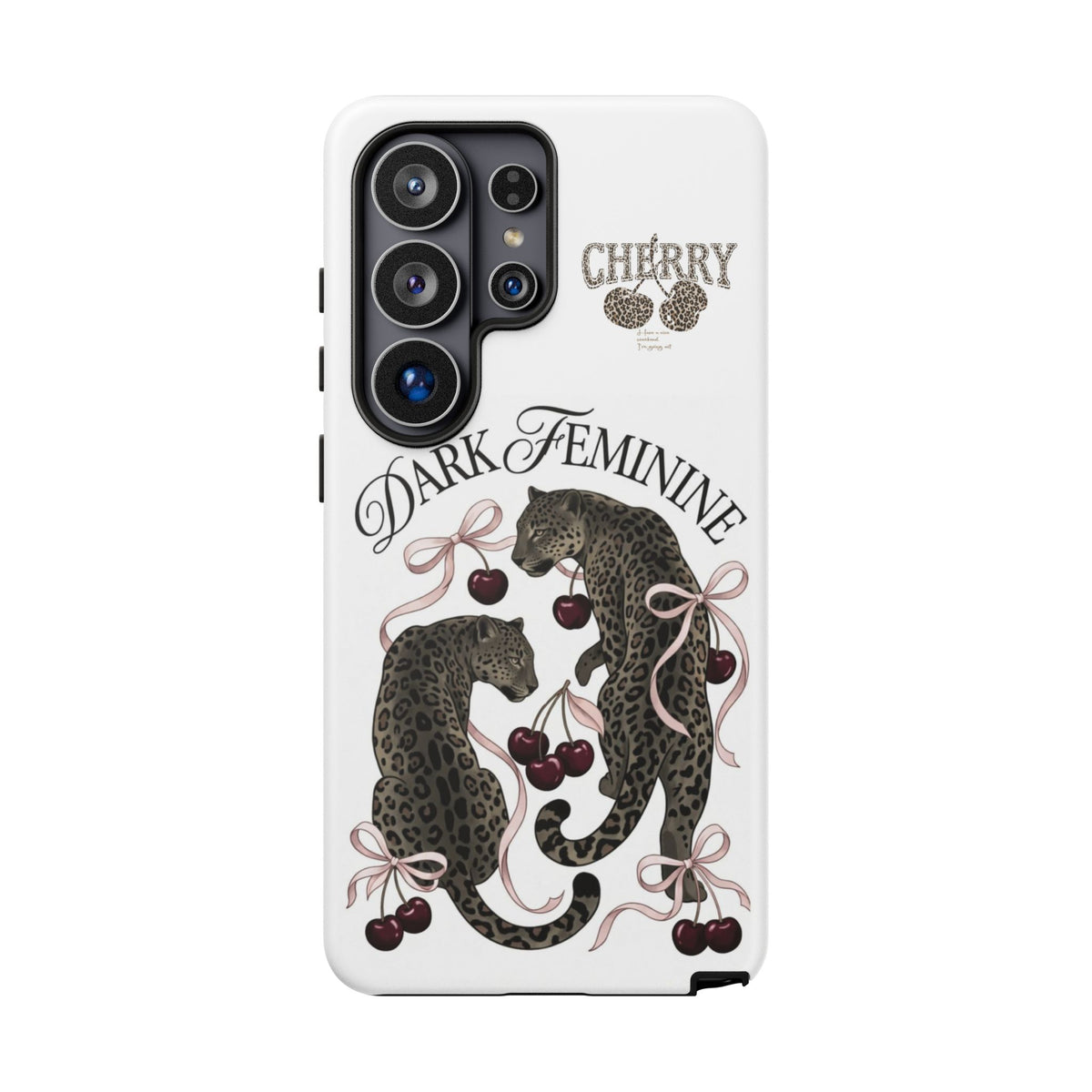 Dark Feminine Cherry Leopard Phone Case