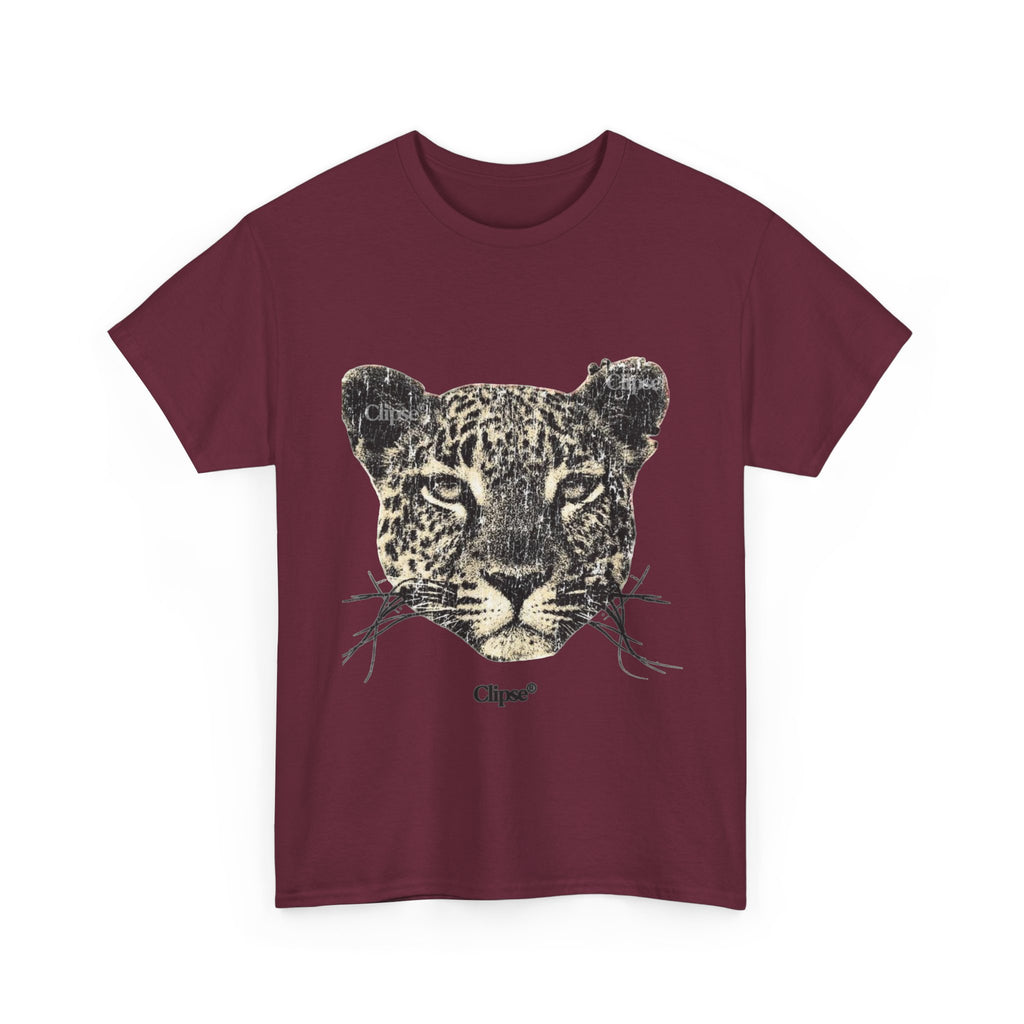 Leopard Face Graphic Tee — Vintage Animal Print T-Shirt