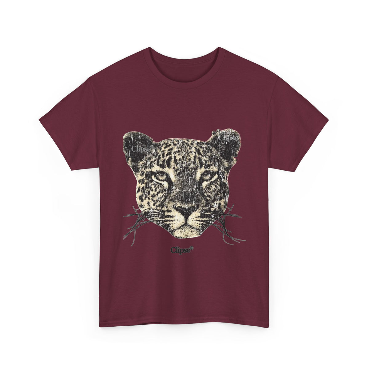 Leopard Face Graphic Tee — Vintage Animal Print T-Shirt