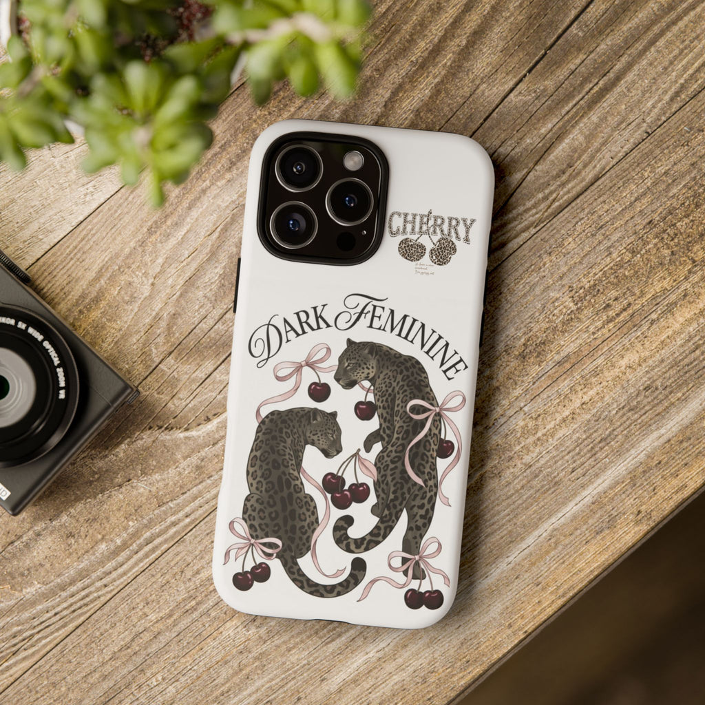Dark Feminine Cherry Leopard Phone Case