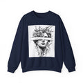Bohemian Moon Goddess Sweatshirt — Floral Butterfly Back-View Graphic