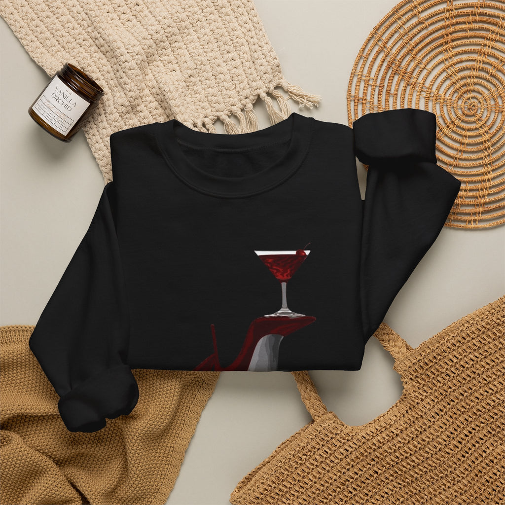 Wolf Spirit Crewneck Sweatshirt — Night Forest Wolf Graphic