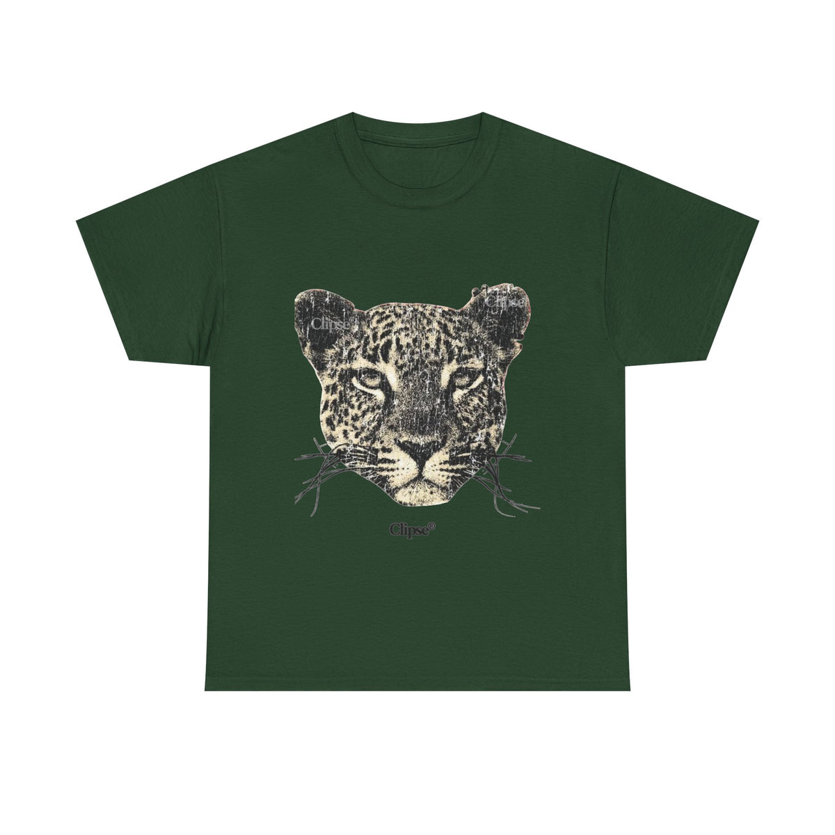 Leopard Face Graphic Tee — Vintage Animal Print T-Shirt