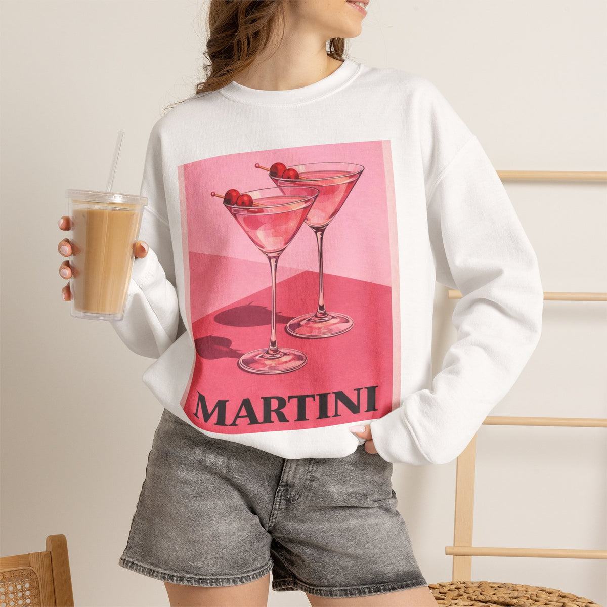 Leopard Cocktail Crewneck Sweatshirt