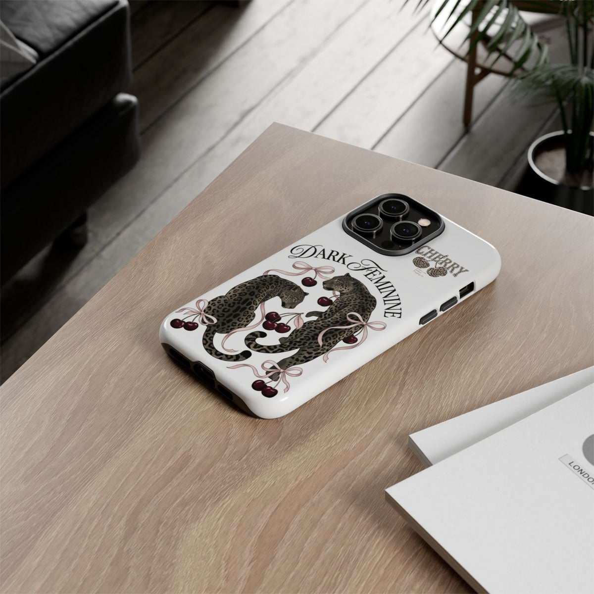 Dark Feminine Cherry Leopard Phone Case