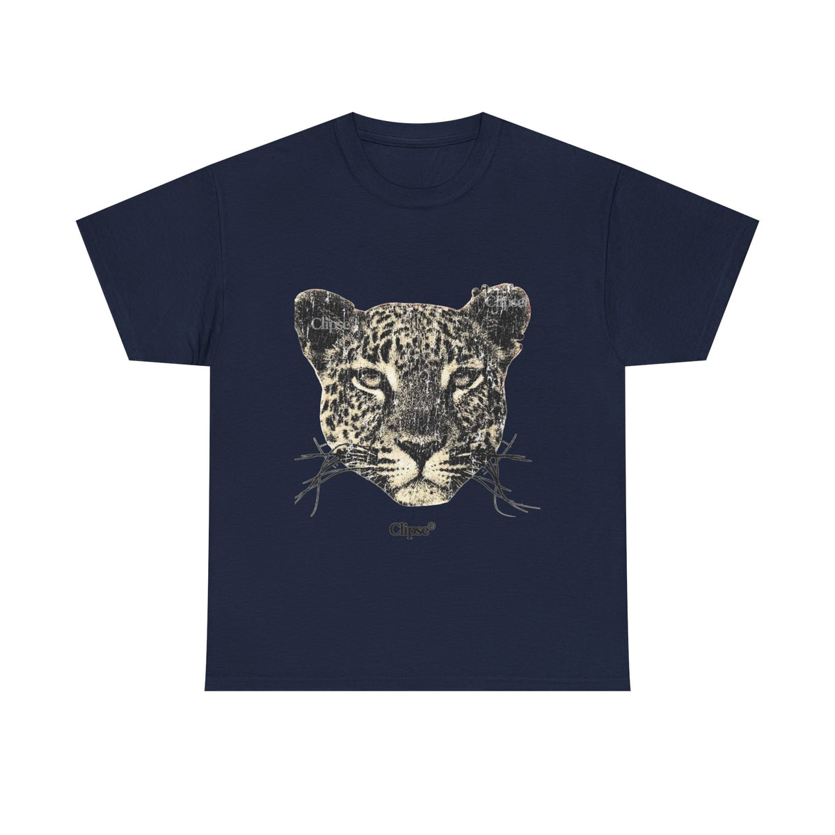 Leopard Face Graphic Tee — Vintage Animal Print T-Shirt