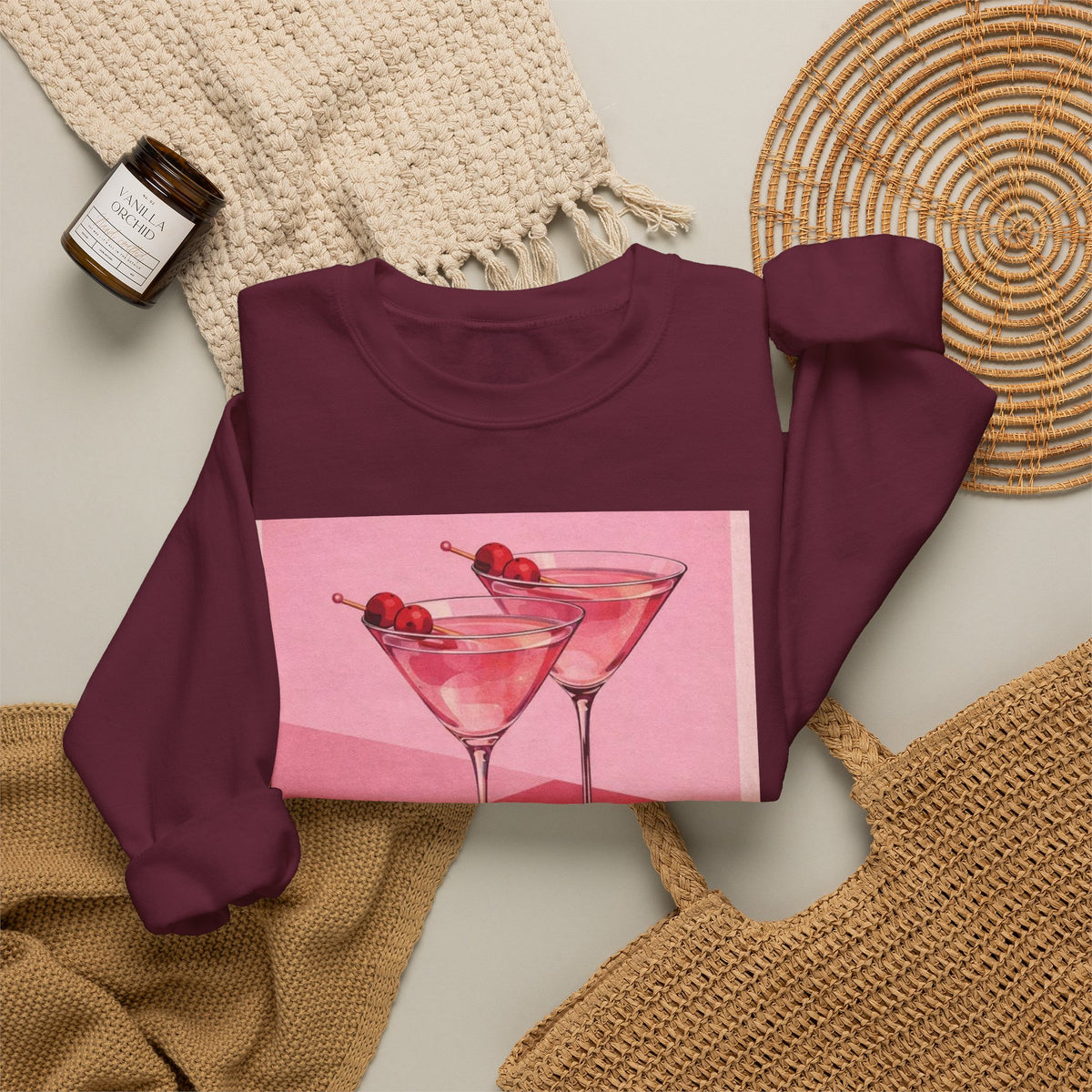 Leopard Cocktail Crewneck Sweatshirt