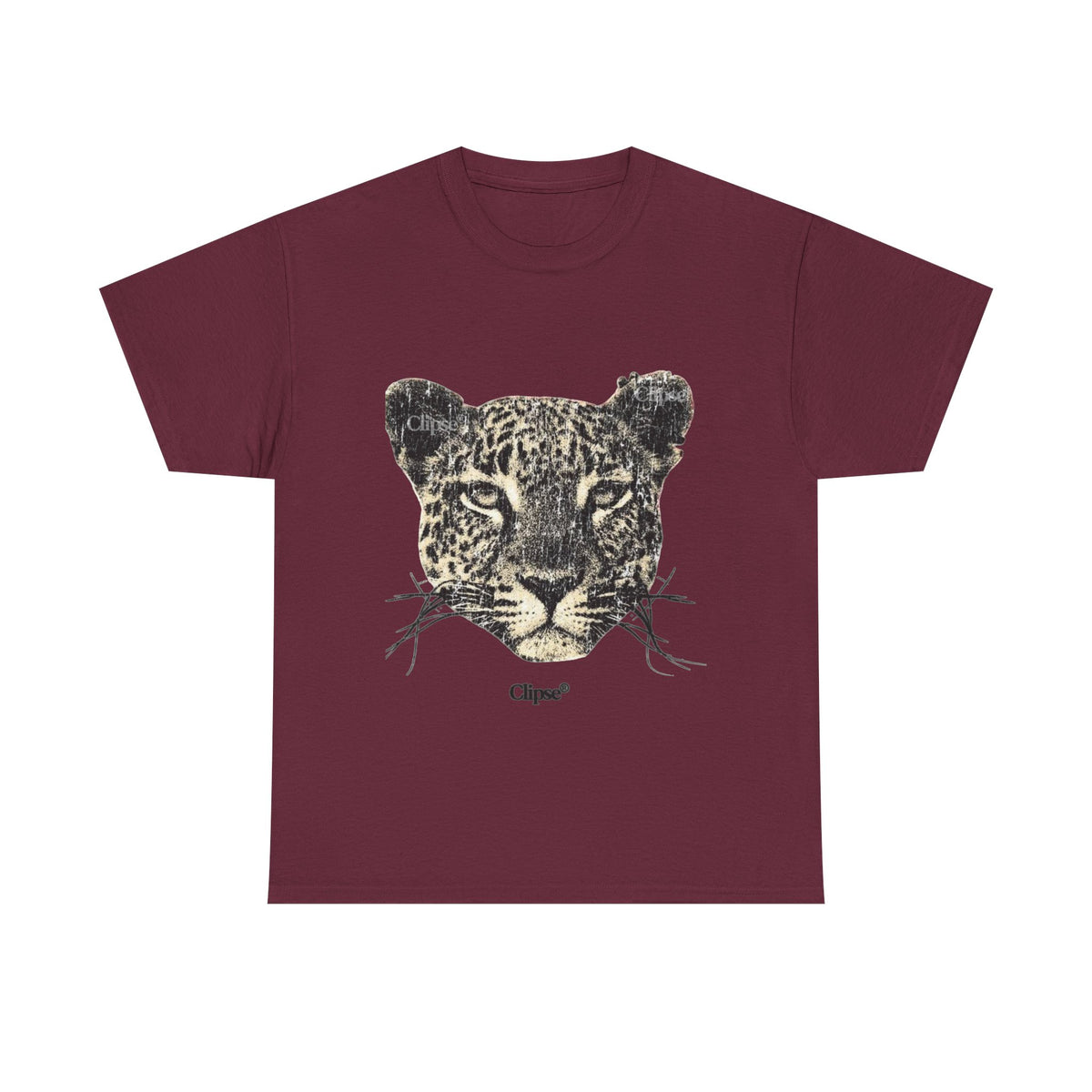 Leopard Face Graphic Tee — Vintage Animal Print T-Shirt