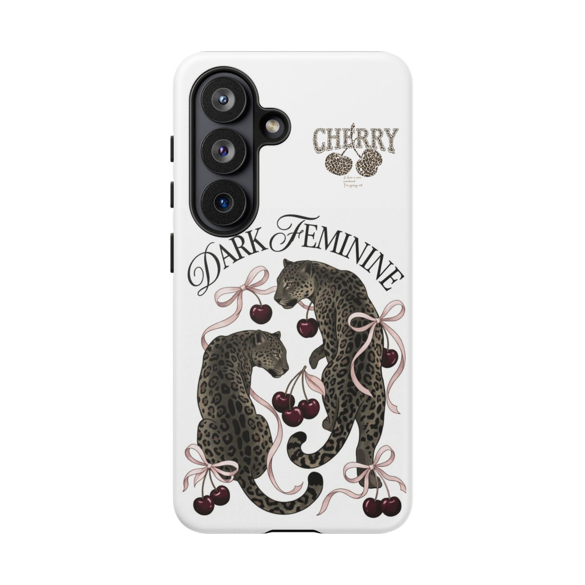 Dark Feminine Cherry Leopard Phone Case