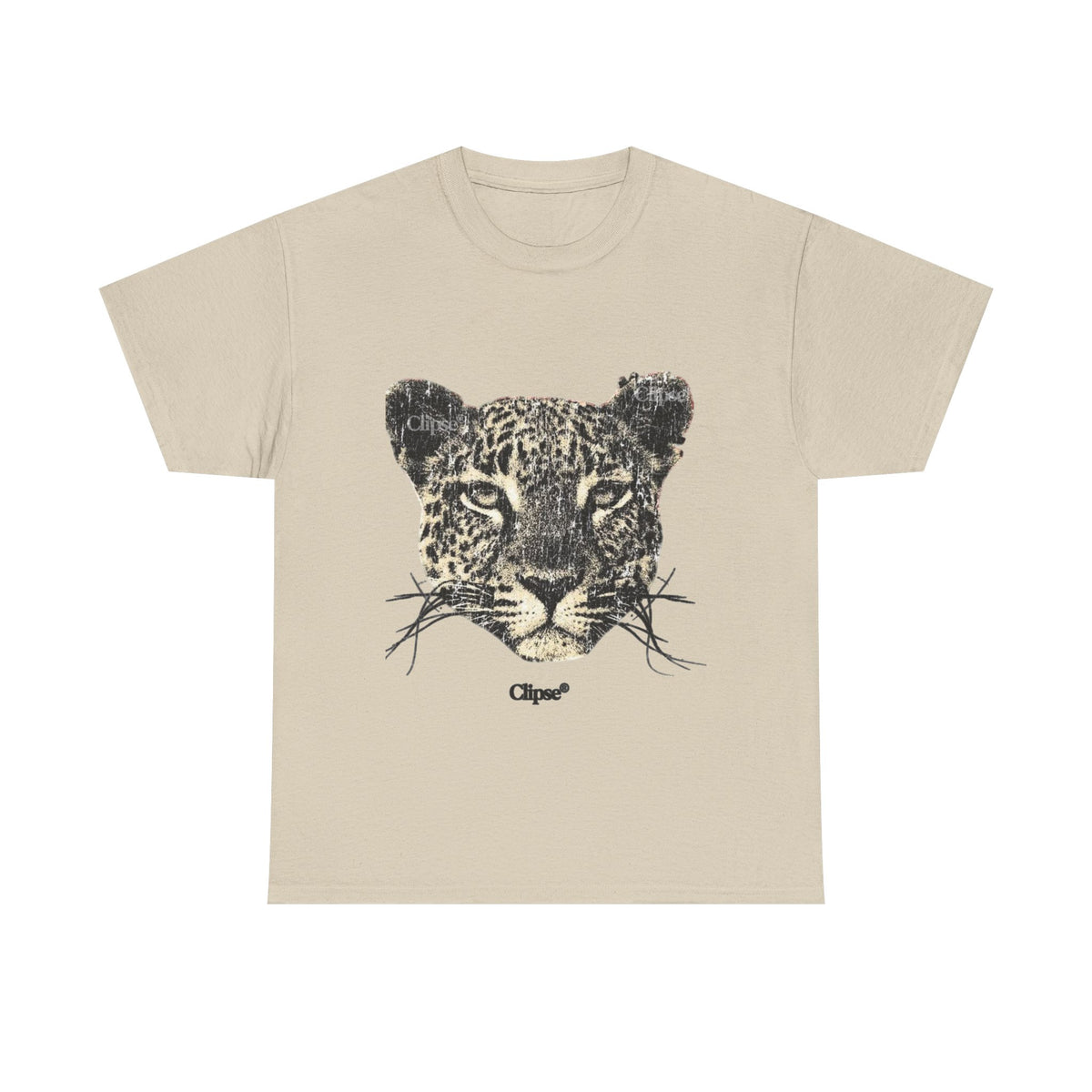 Leopard Face Graphic Tee — Vintage Animal Print T-Shirt