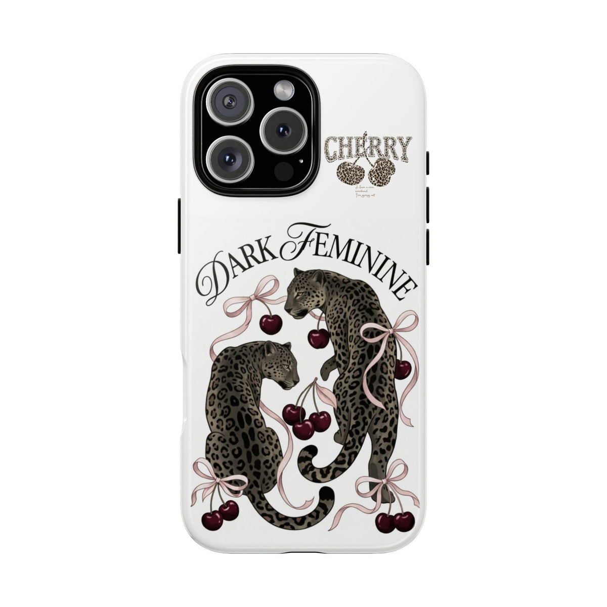 Dark Feminine Cherry Leopard Phone Case