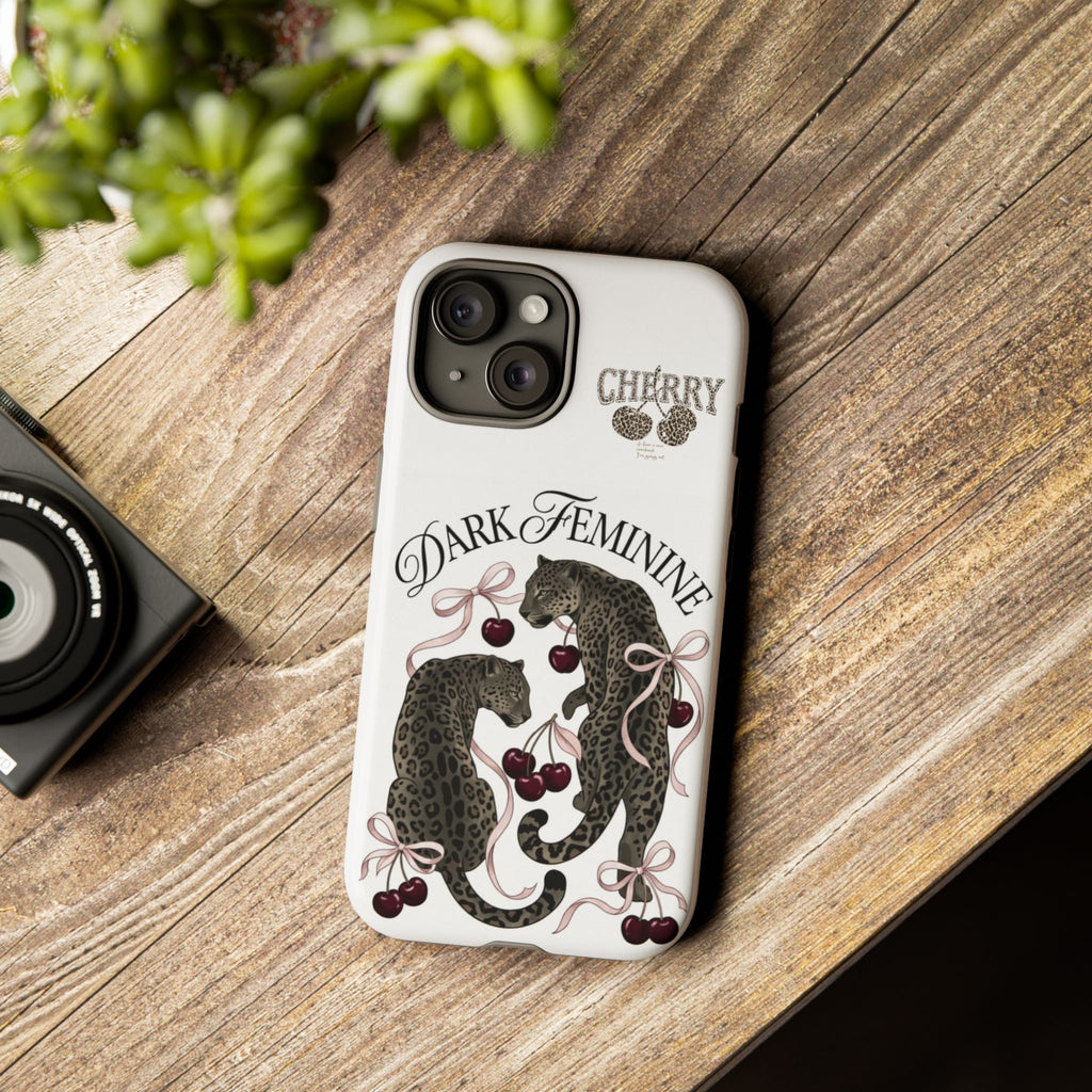 Dark Feminine Cherry Leopard Phone Case