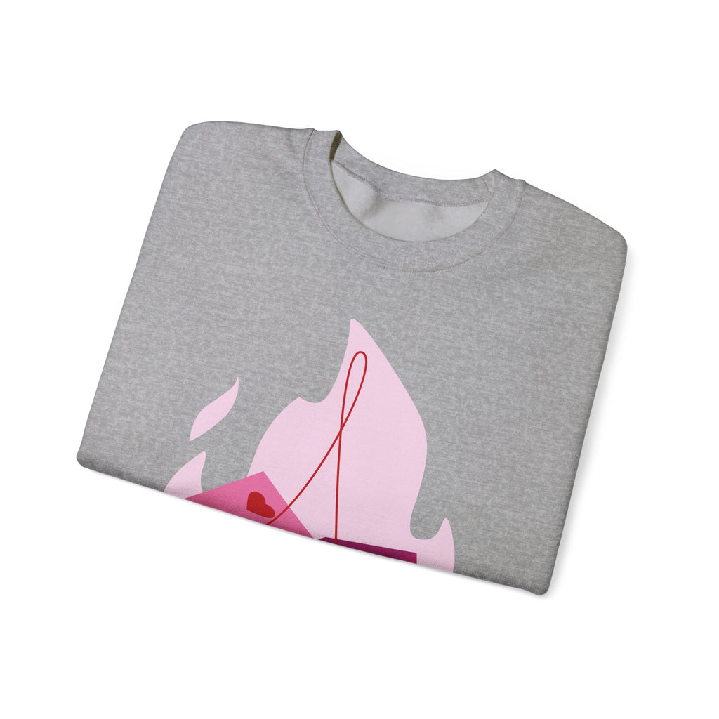 Moonlit Roses Crewneck Sweatshirt — Mystic Night Cat Floral Design