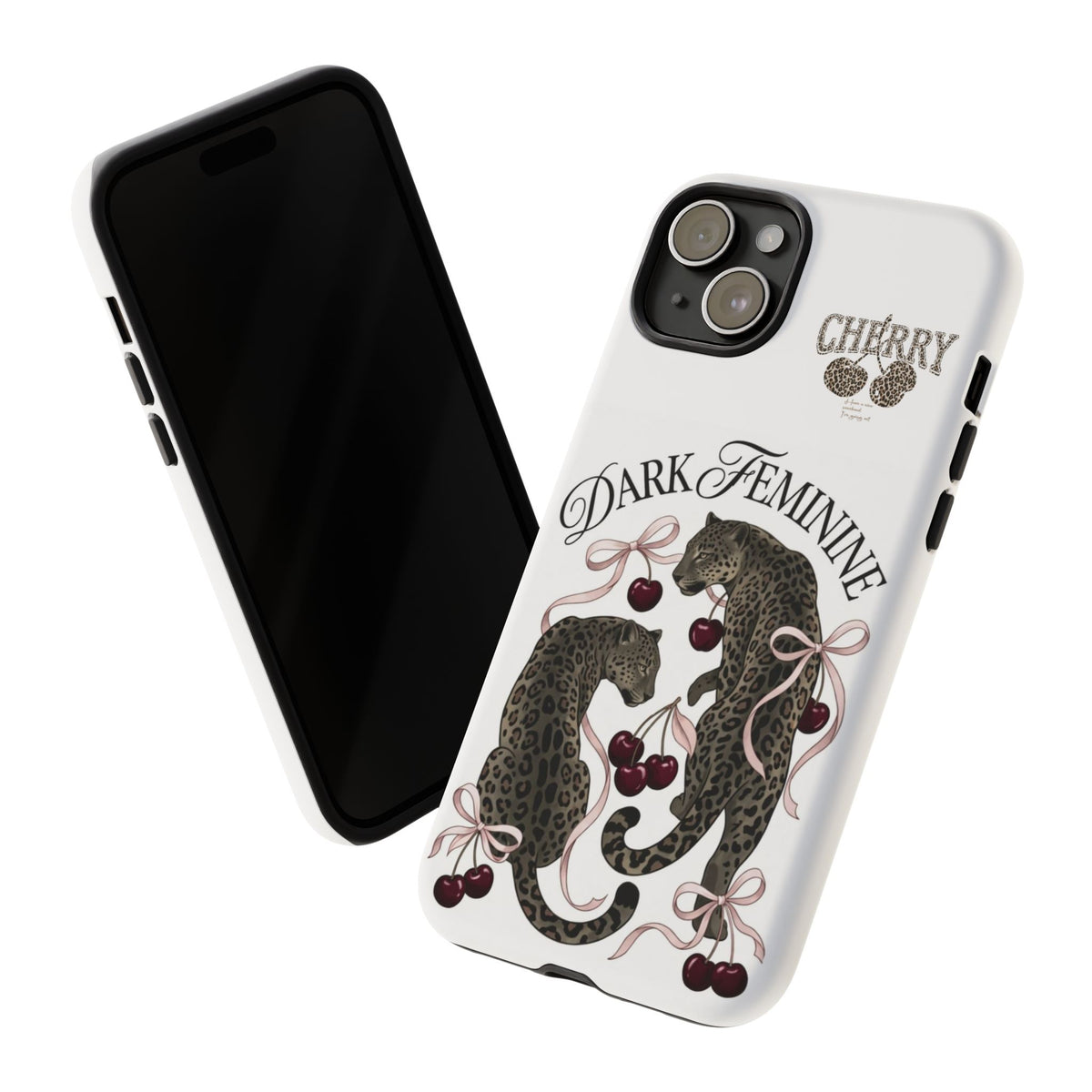 Dark Feminine Cherry Leopard Phone Case
