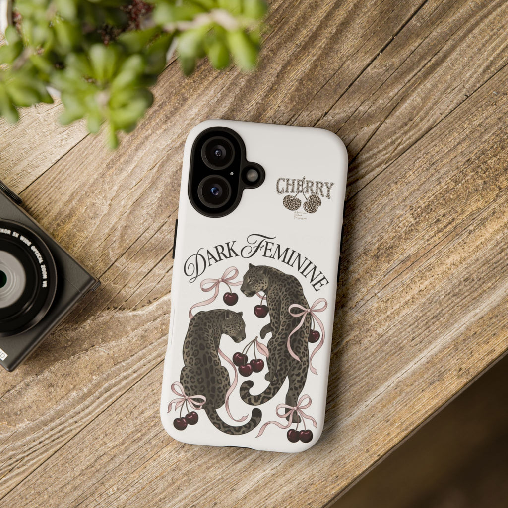 Dark Feminine Cherry Leopard Phone Case