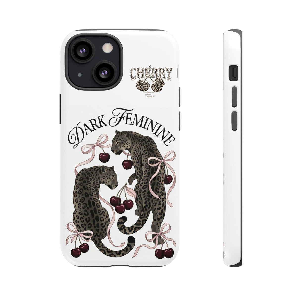 Dark Feminine Cherry Leopard Phone Case