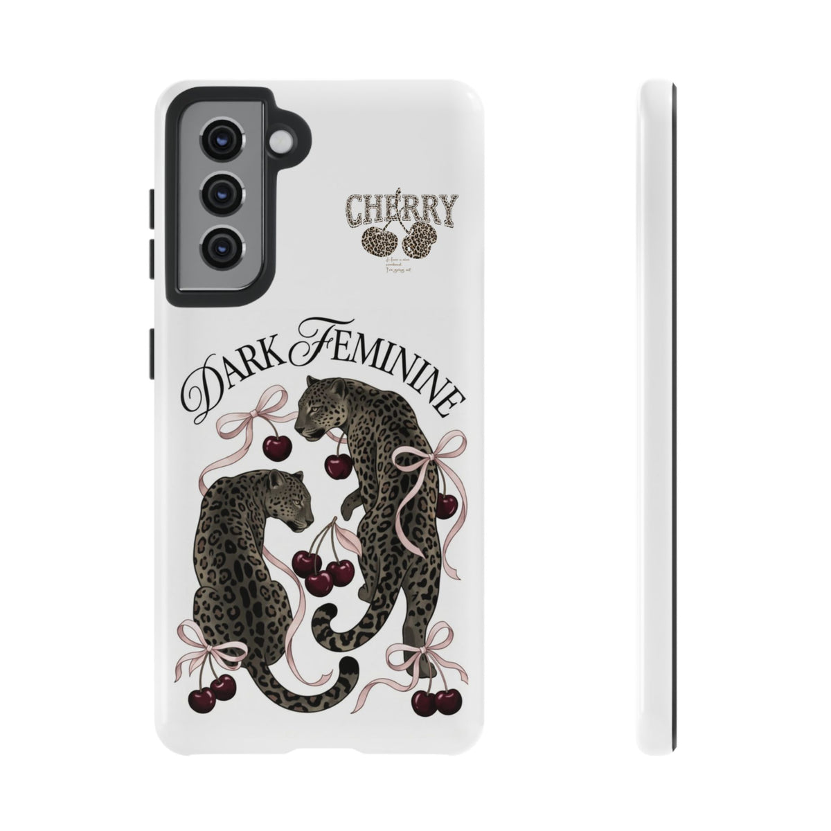 Dark Feminine Cherry Leopard Phone Case