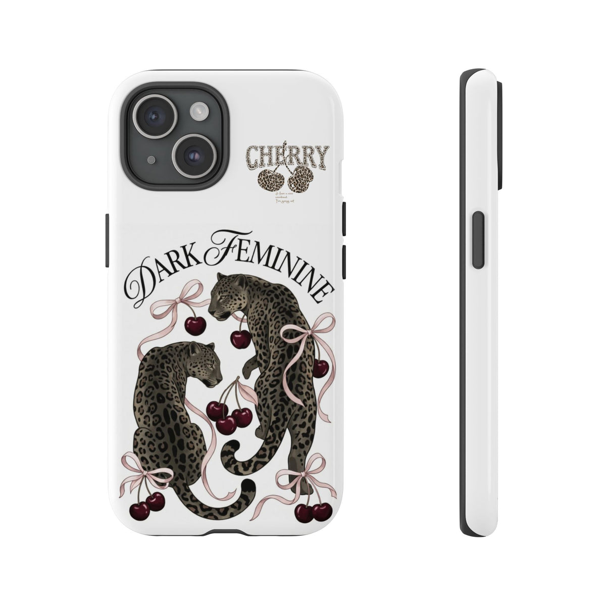 Dark Feminine Cherry Leopard Phone Case
